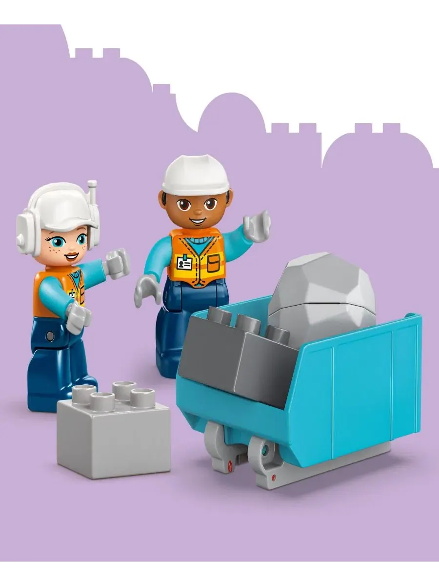 Конструктор LEGO DUPLO Town 3 in 1 Construction Vehicles Building Kit 10475, 22 детали LEGO — изображение 6 из 6, нет цвета