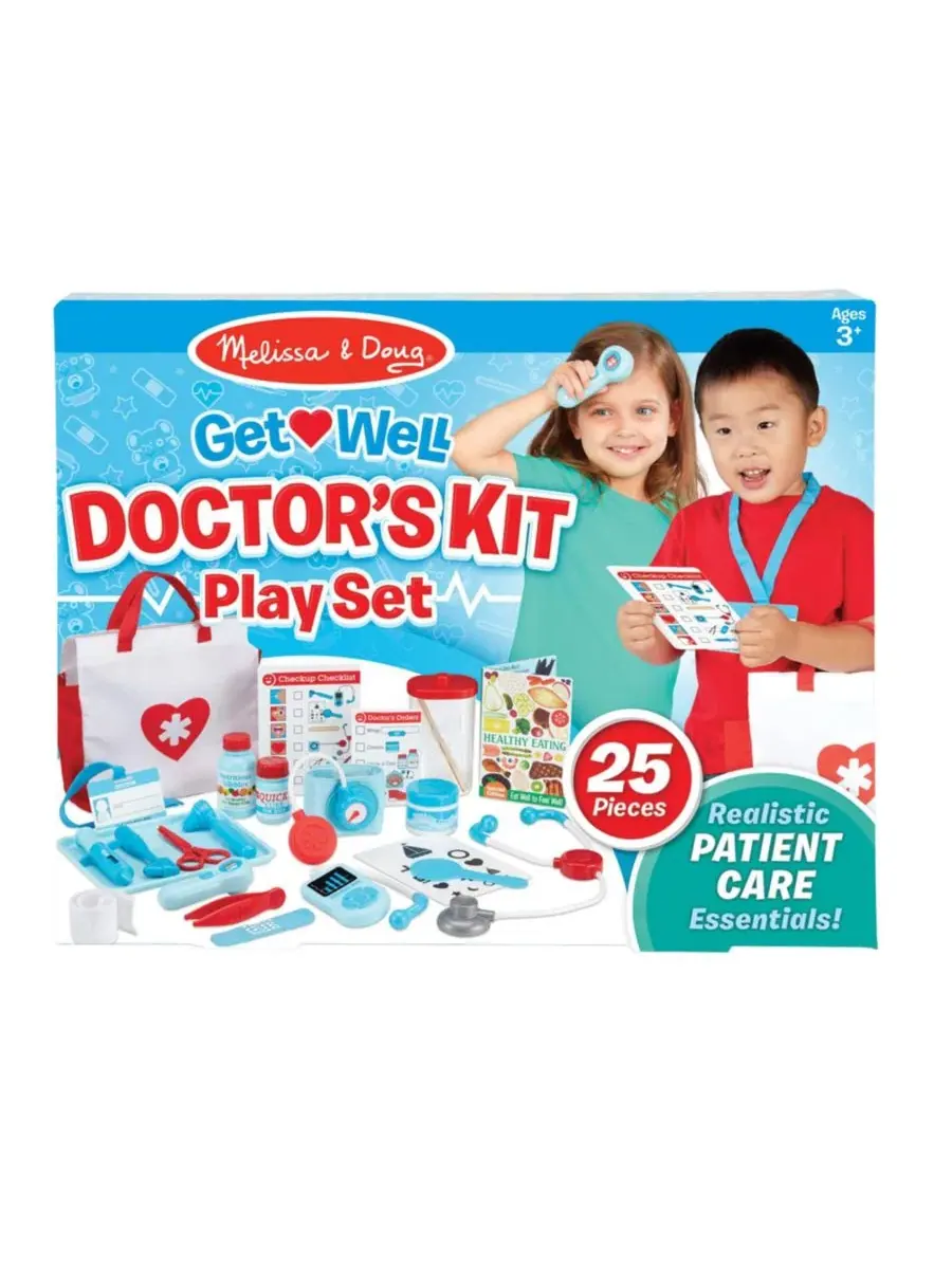 Игровой набор «Набор выздоравливающего доктора» Melissa And Doug — мульти