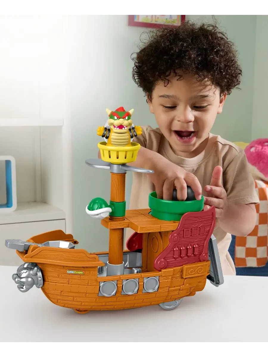 Игровой набор Little People My Mario Bowser's Airship с фигуркой, корабль, 1 фигурка, 1 игровой — изображение 2 из 6, мульти