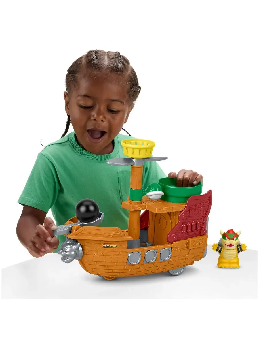 Игровой набор Little People My Mario Bowser's Airship с фигуркой, корабль, 1 фигурка, 1 игровой — изображение 6 из 6, мульти