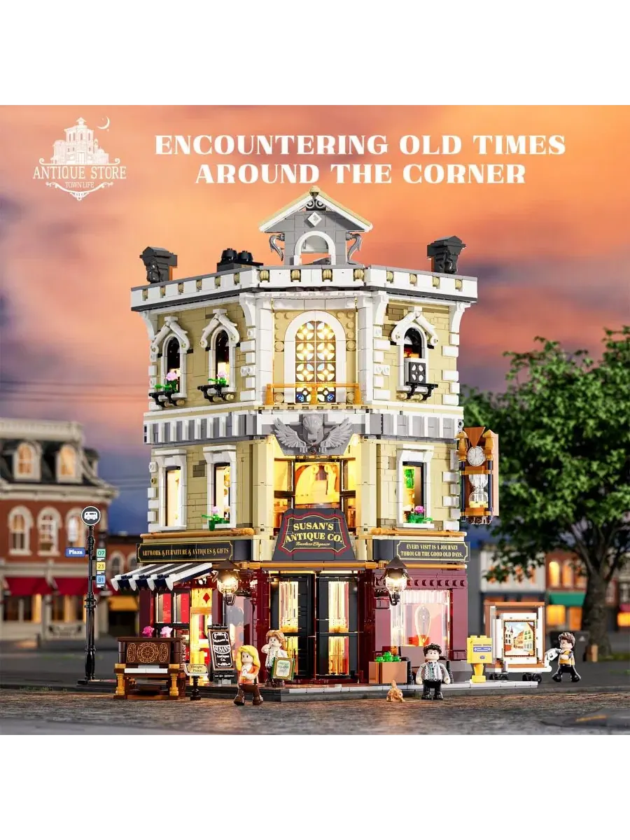 Конструктор модульный с подсветкой Antique-Store Lighting Retro Shop 2847 деталей Lumibricks — изображение 4 из 10, нет цвета