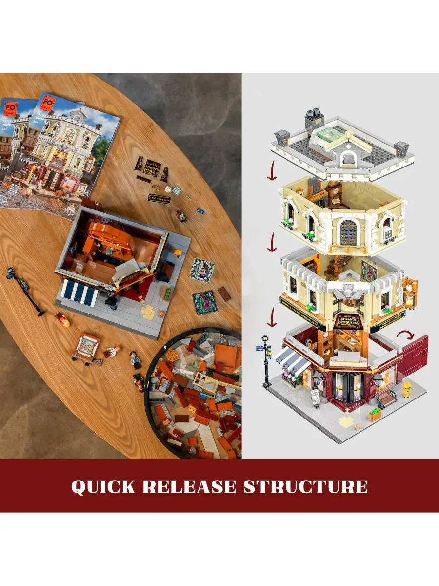 Конструктор модульный с подсветкой Antique-Store Lighting Retro Shop 2847 деталей Lumibricks — изображение 7 из 10, нет цвета