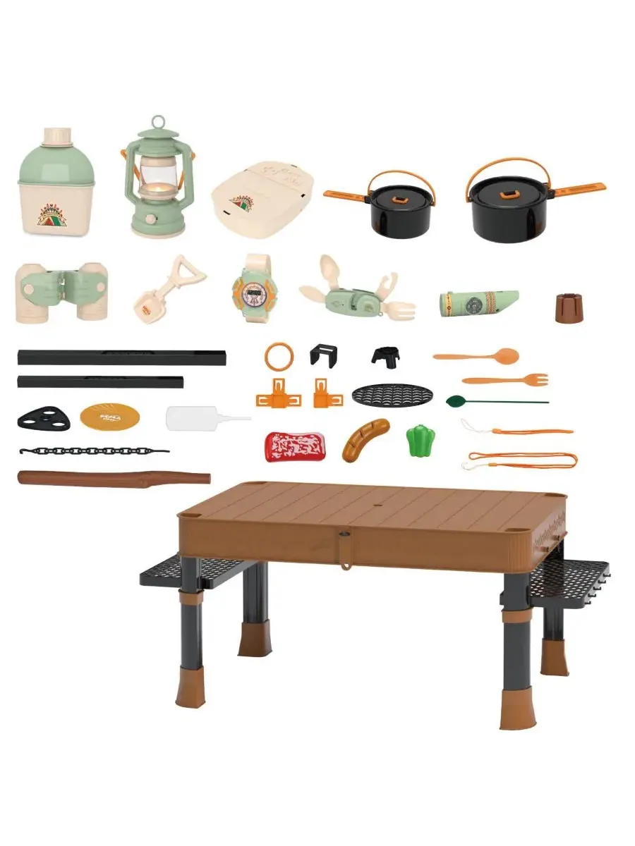 Игровой набор для кемпинга с костром Wilderness Explorer Adventure Kit Contixo — изображение 3 из 6, коричневый