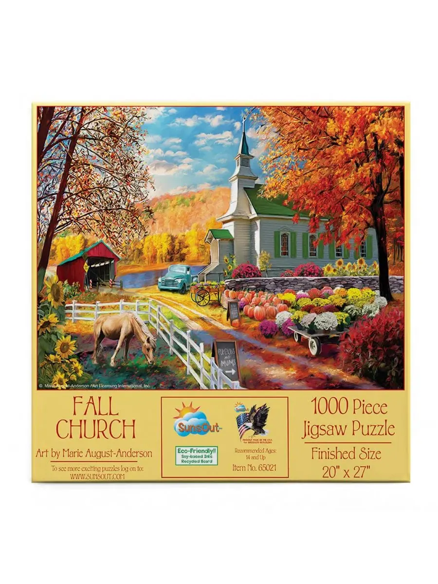 Пазл 1000 элементов Fall Church SunsOut, 51x69 см — изображение 4 из 5, нет цвета