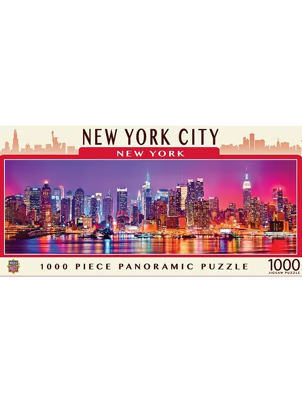 Шедевры Нью-Йорка Пазл из 1000 деталей с панорамным видом Masterpieces Puzzles