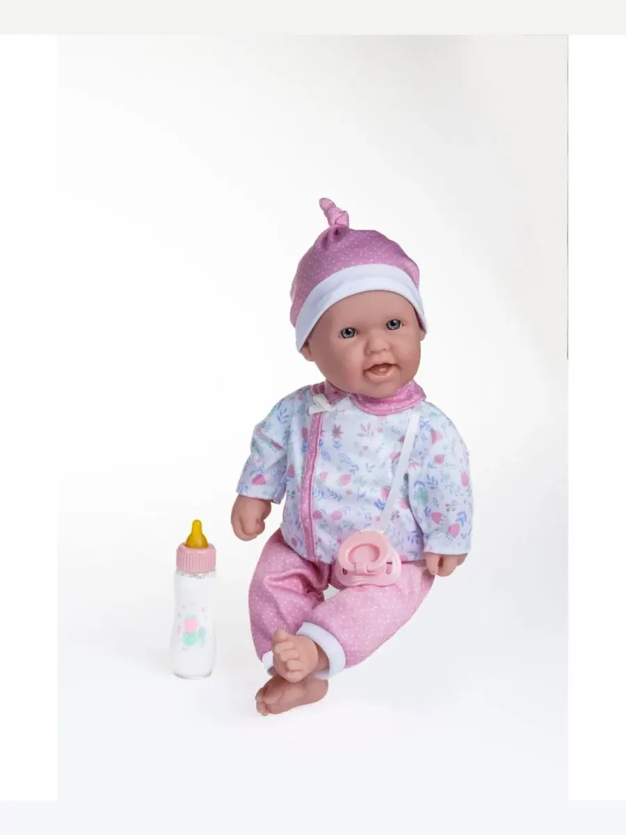 Мягкая кукла-младенец La Baby (36 см ), комплект из 3 предметов: одежда, соска и волшебная — мульти