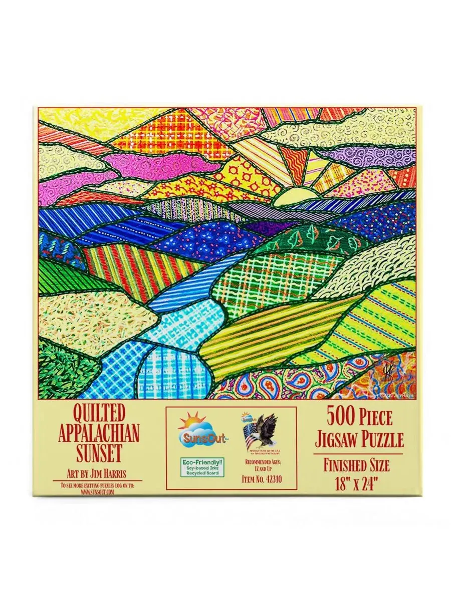 Пазл 500 деталей Quilted Appalachian Sunset SunsOut — изображение 2 из 5, нет цвета