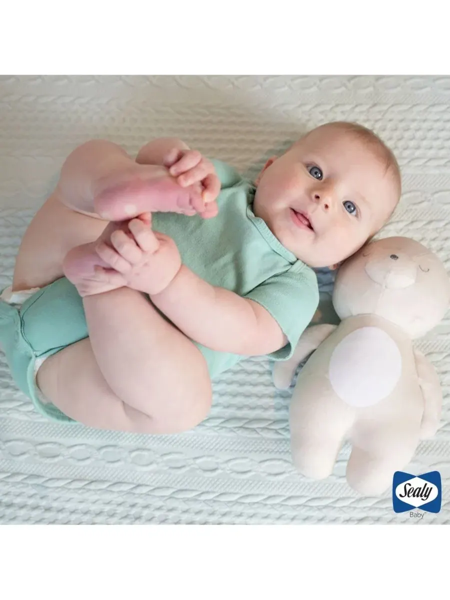 Вязаное одеяло - Эвкалипт-мята Sealy Baby — изображение 2 из 3, мятный