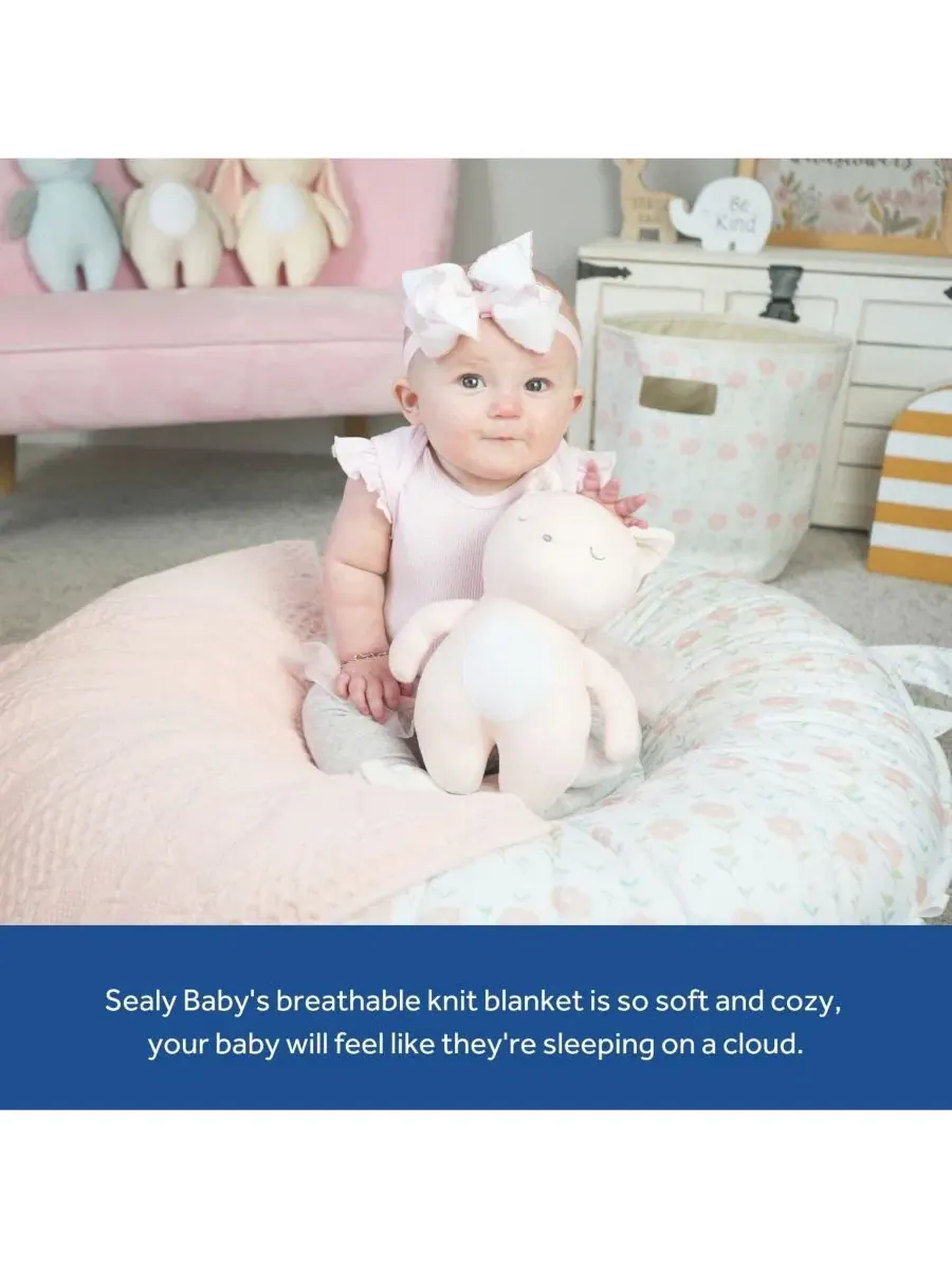 Вязаное одеяло - Эвкалипт-мята Sealy Baby — изображение 2 из 2, оливковый
