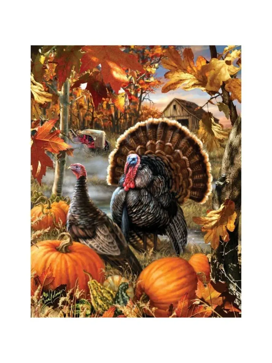 Пазл Gobbler Farms из 1000 деталей для взрослых, крупные детали, посвященные Дню благодарения — изображение 3 из 6, нет цвета