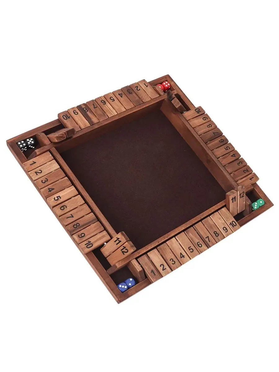 Настольная игра Shut the Box из соснового дерева, 4 игрока GSE Games & Sports Expert — коричневый