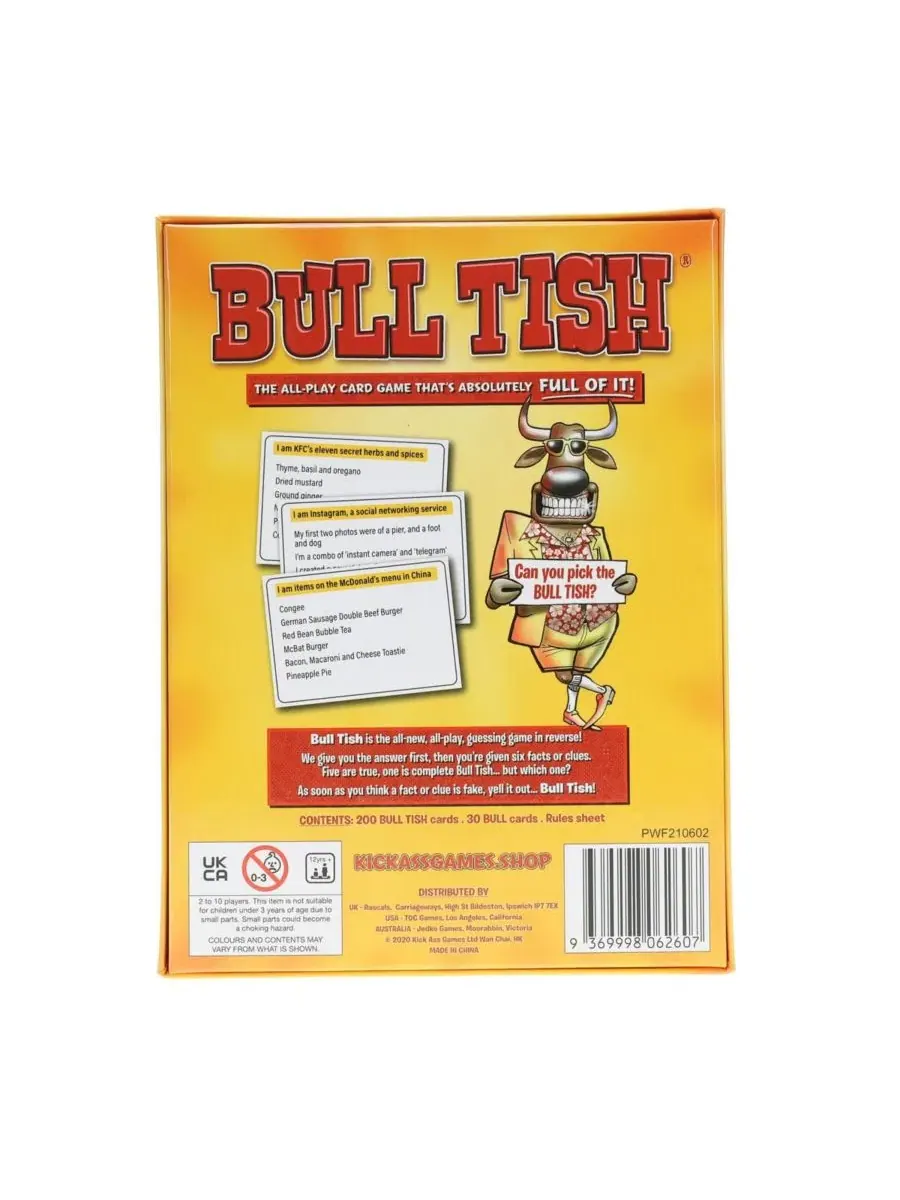 Bull Tish - это карточная игра, полная всяких интересных вещей! Tdc Games — изображение 5 из 7, нет цвета