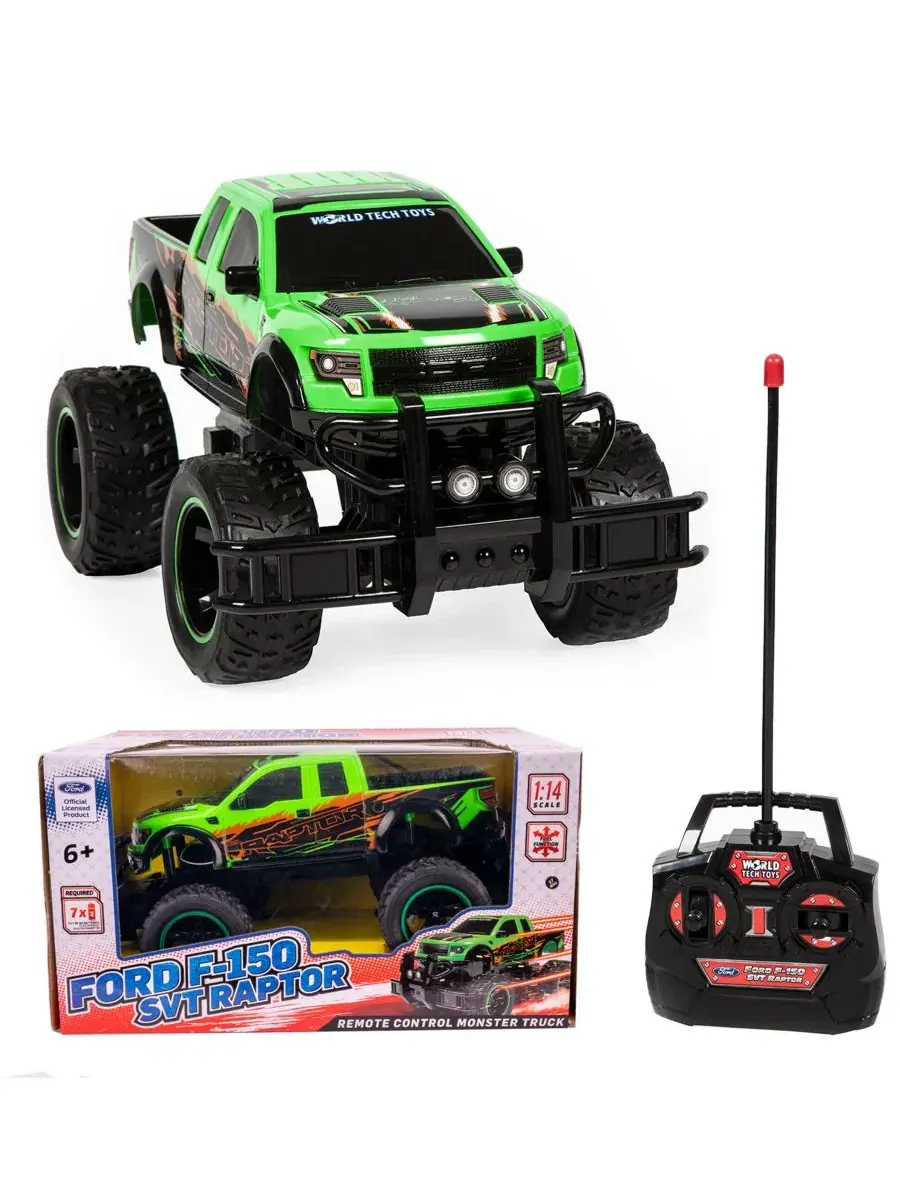 Лицензированная радиоуправляемая модель грузовика Ford F-150 SVT Raptor в масштабе 1:14 World Tech — мульти
