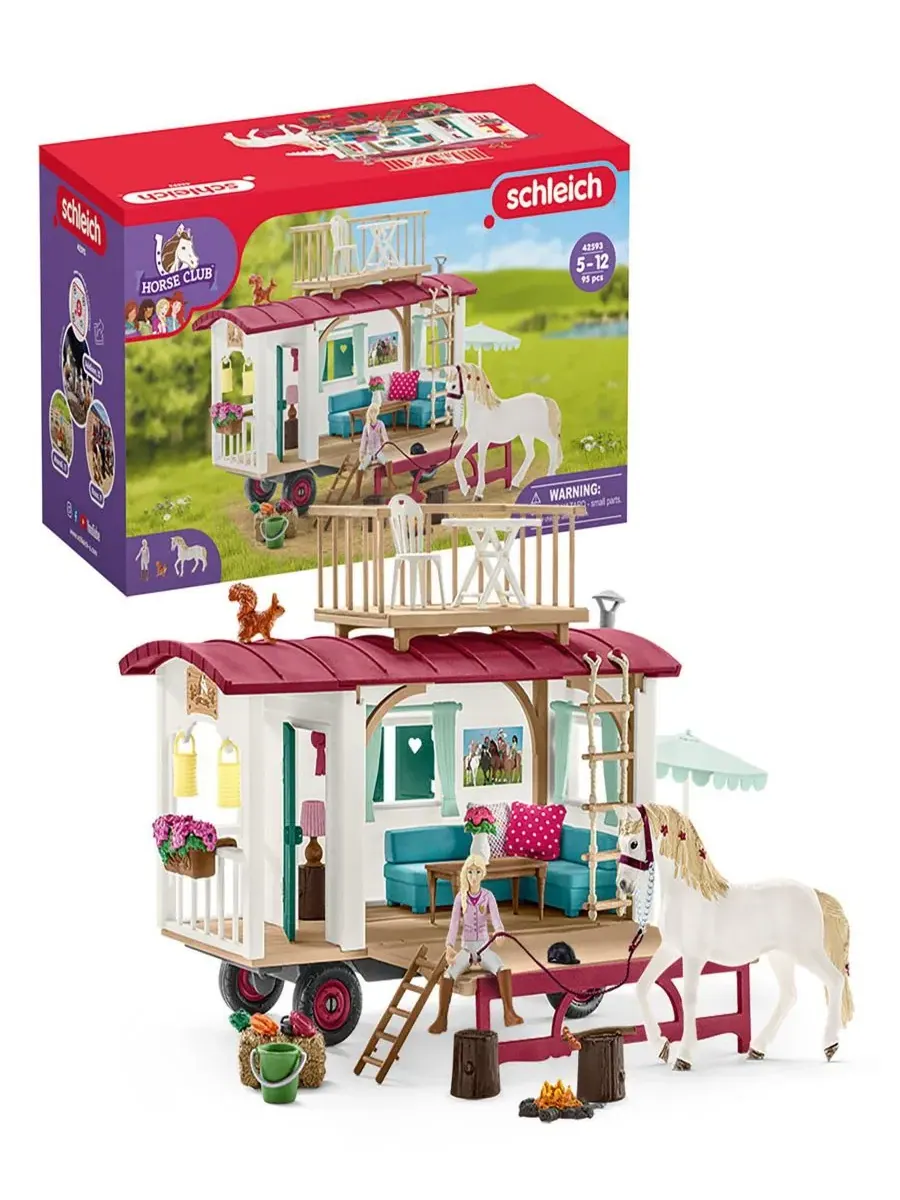 Игровой набор Schleich Horse Club Караван для тайных встреч — изображение 2 из 7, мульти