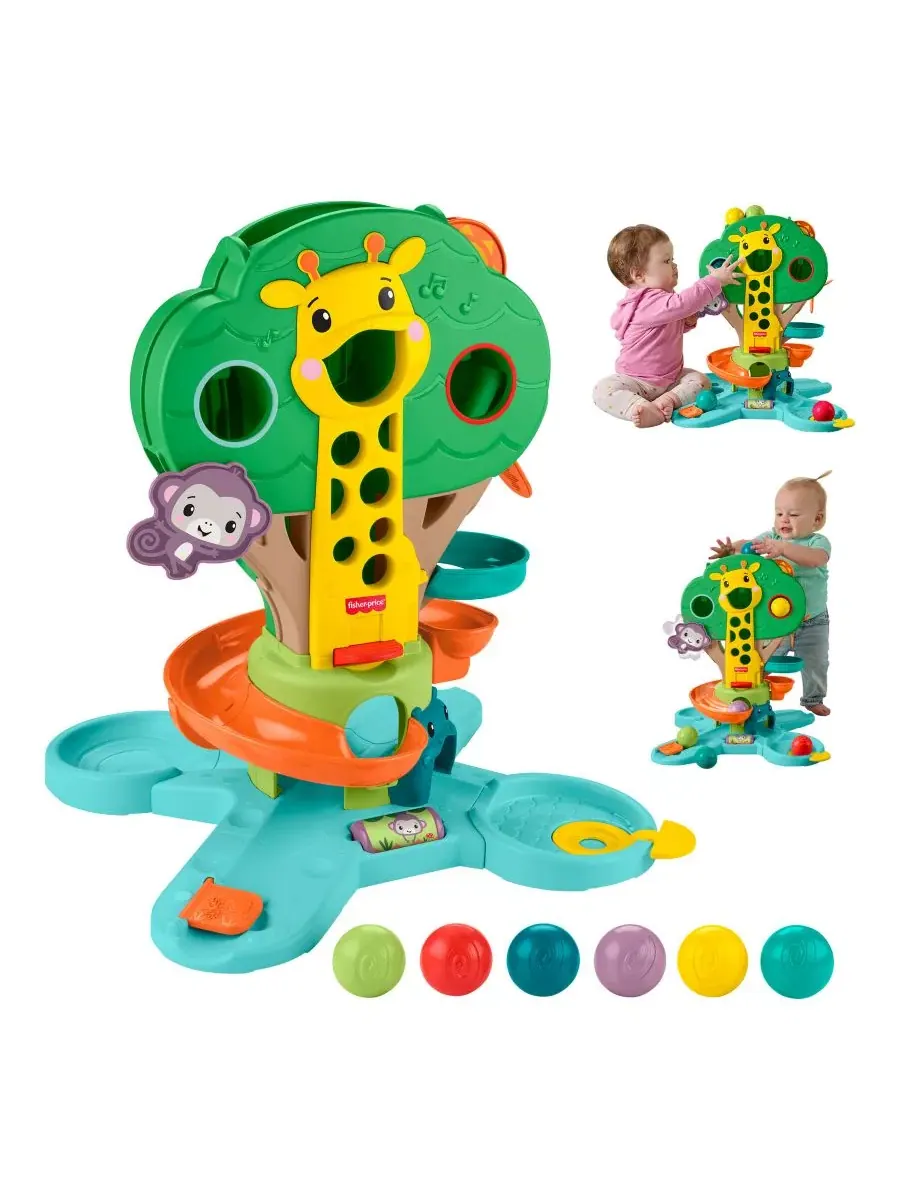 Развивающий игровой центр Fisher Price с мячиками, 6 мячей, от 6 месяцев — мульти