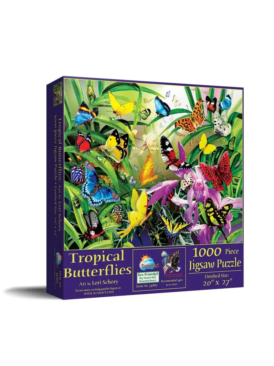 Пазл Tropical Butterflies, 1000 элементов SunsOut