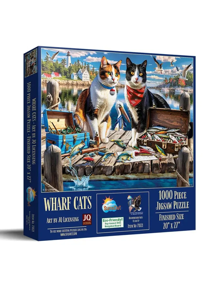 Пазл 1000 элементов Wharf Cats SunsOut