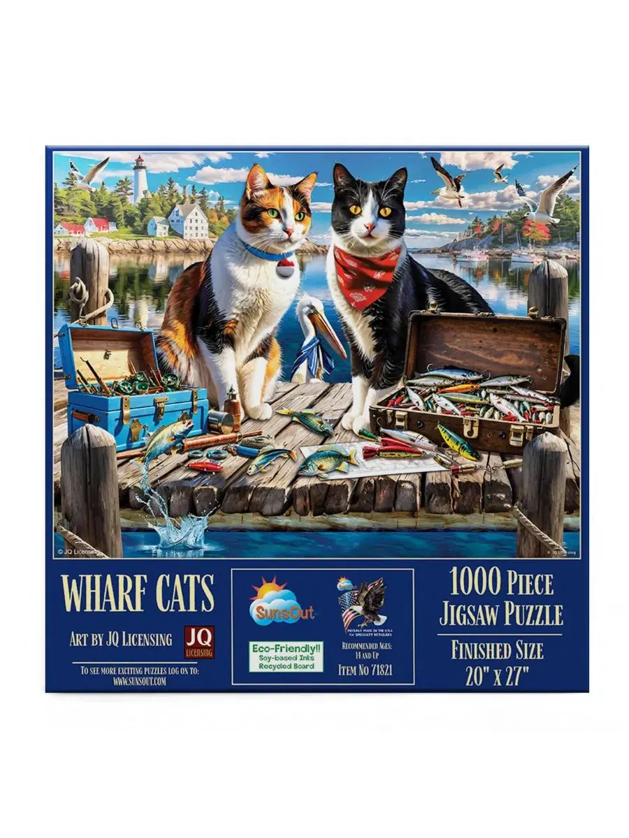 Пазл 1000 элементов Wharf Cats SunsOut — изображение 2 из 5, нет цвета