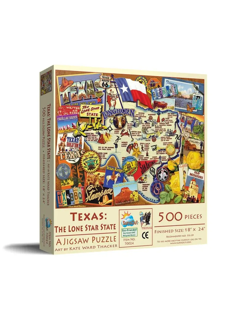 Пазл 500 элементов «Texas: The Lone Star State», 46×61 см SunsOut