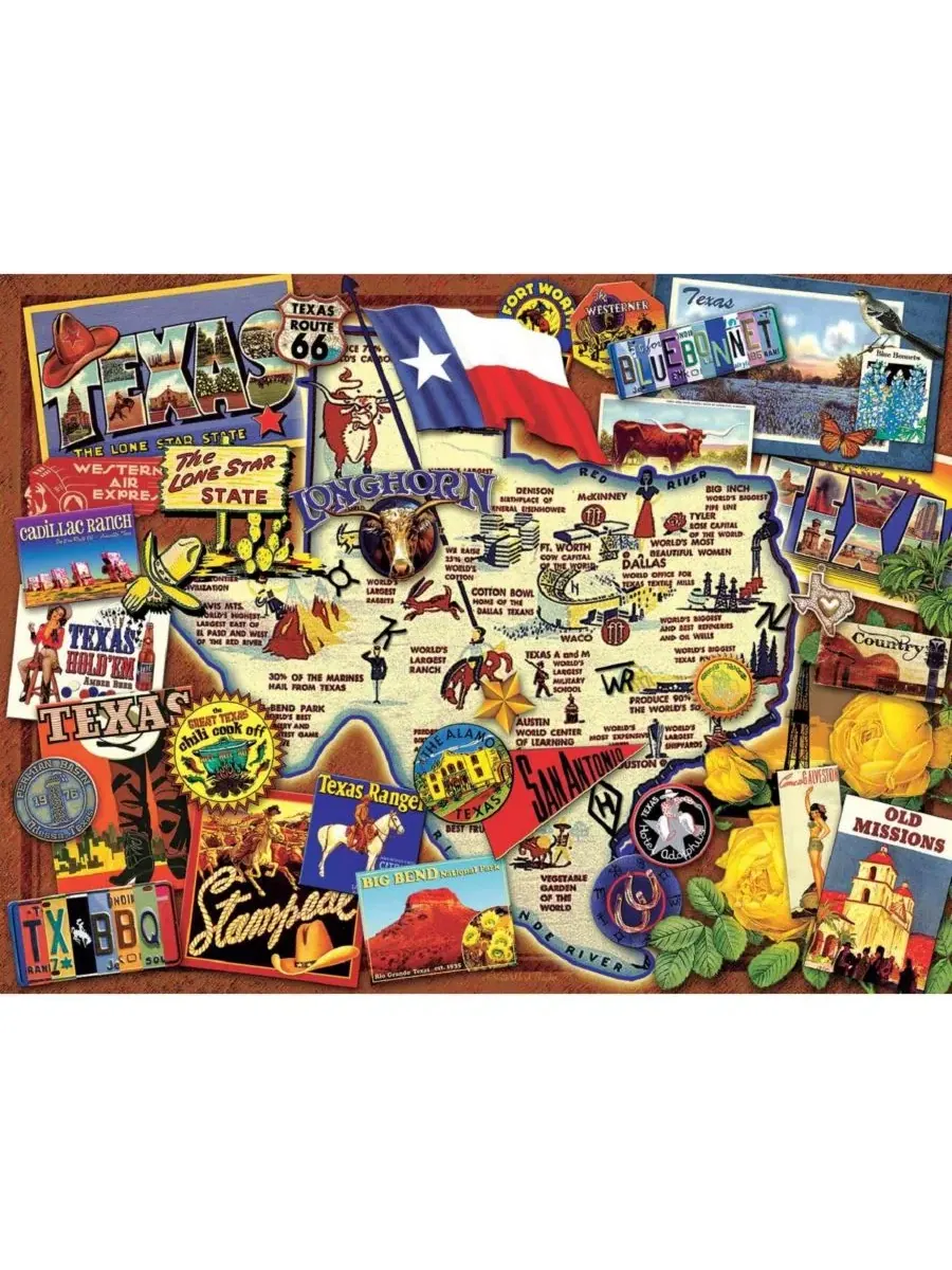 Пазл 500 элементов «Texas: The Lone Star State», 46×61 см SunsOut — изображение 2 из 5, нет цвета