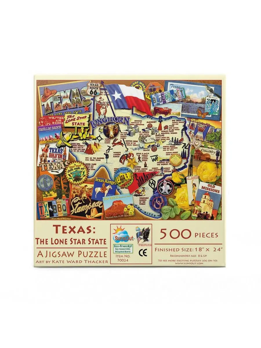 Пазл 500 элементов «Texas: The Lone Star State», 46×61 см SunsOut — изображение 3 из 5, нет цвета