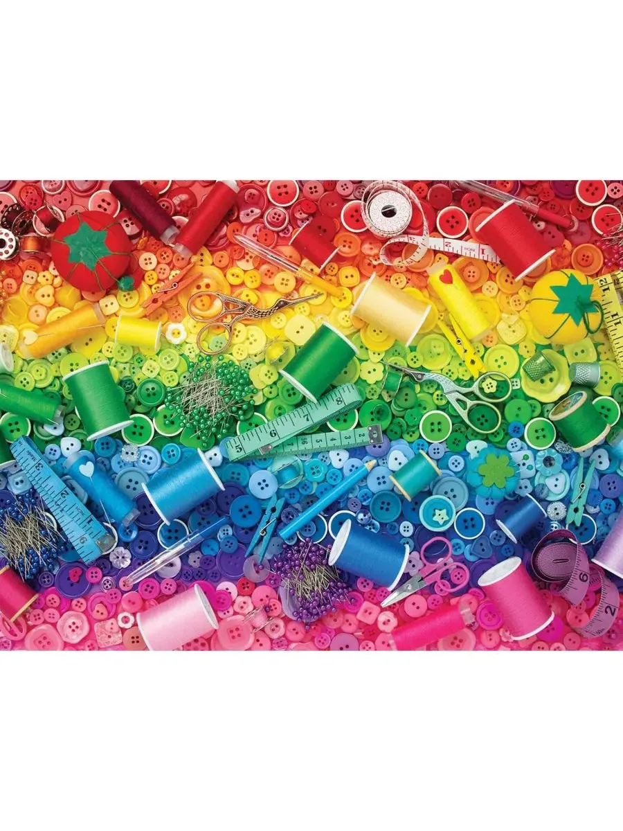 Пазл 500 деталей с принтом Sewing Rainbow SunsOut, 46 x 61 см — изображение 2 из 5, нет цвета