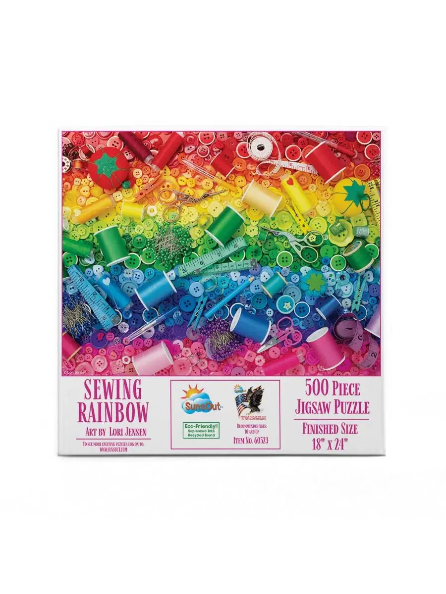 Пазл 500 деталей с принтом Sewing Rainbow SunsOut, 46 x 61 см — изображение 3 из 5, нет цвета
