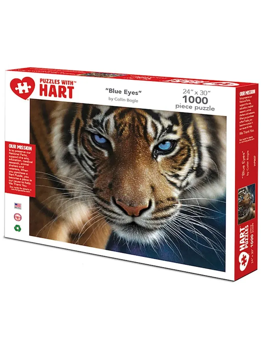 Пазл Blue Eyes Tiger, 1000 деталей, 61×76 см Hart Puzzles
