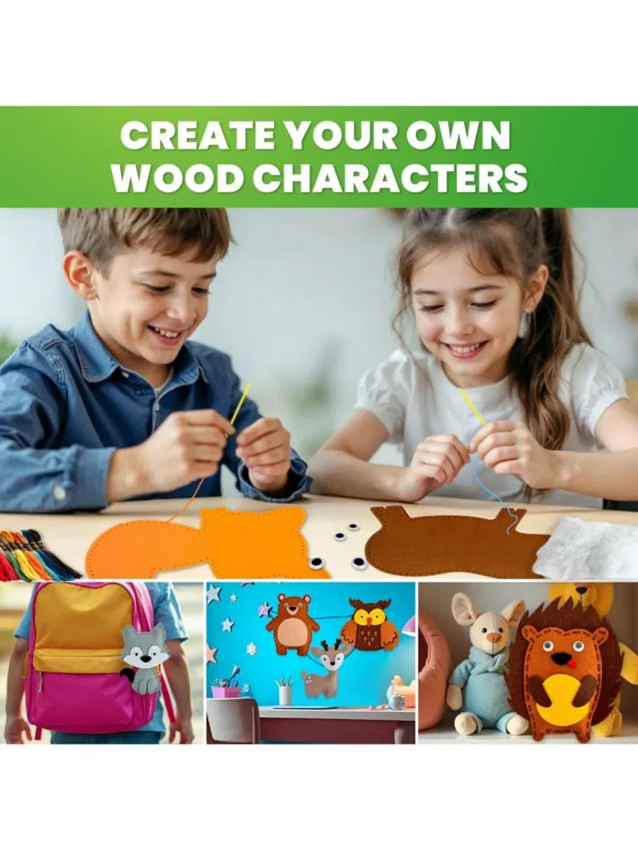 Набор для детского творчества для детей 4-8 лет: иголка и нитки для начинающих (12 предметов) — изображение 6 из 8