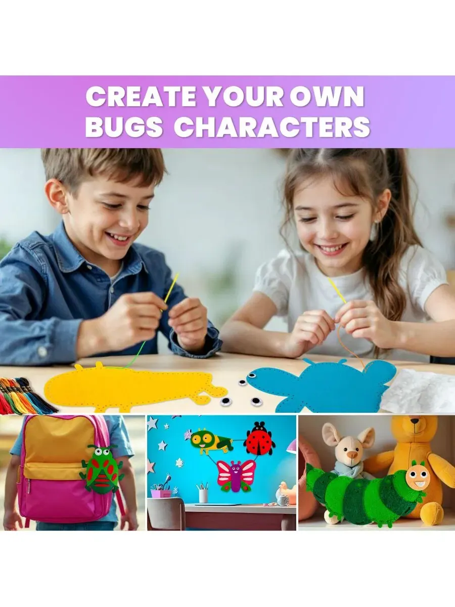 Набор для детского творчества для детей 4-8 лет: иголка и нитки для начинающих (12 предметов) — изображение 6 из 6