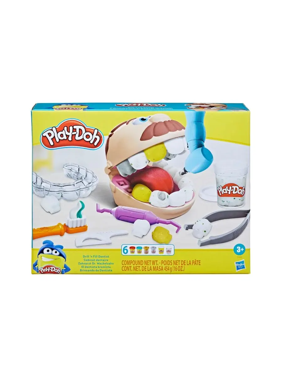 Игровой набор стоматолога Drill 'n Fill Dentist Play-Doh — мульти