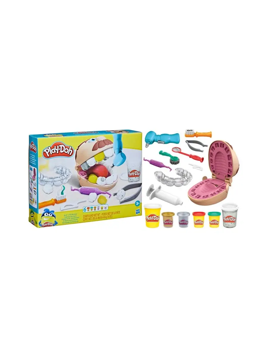 Игровой набор стоматолога Drill 'n Fill Dentist Play-Doh — изображение 5 из 7, нет цвета