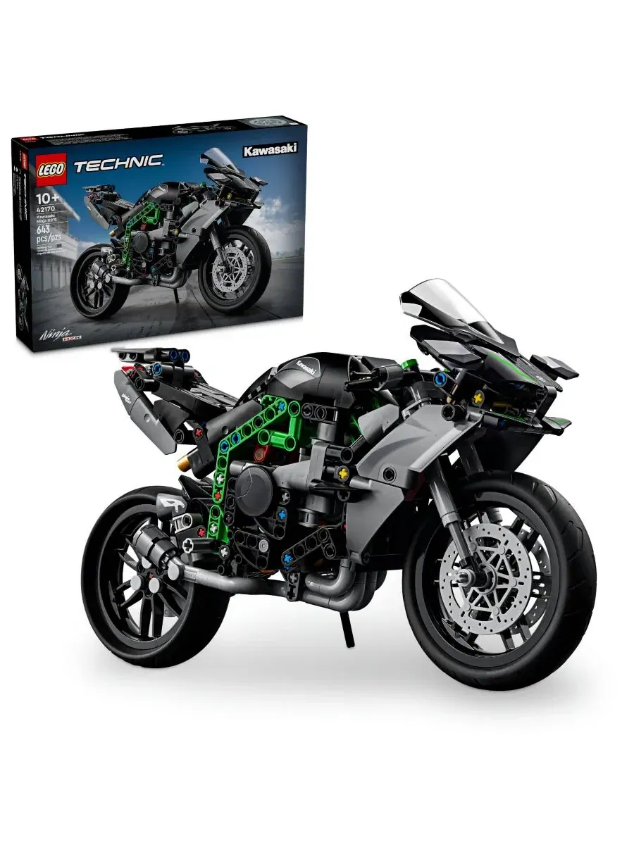 Конструктор LEGO Technic мотоцикл Kawasaki Ninja H2R, 643 детали — изображение 3 из 11, мульти
