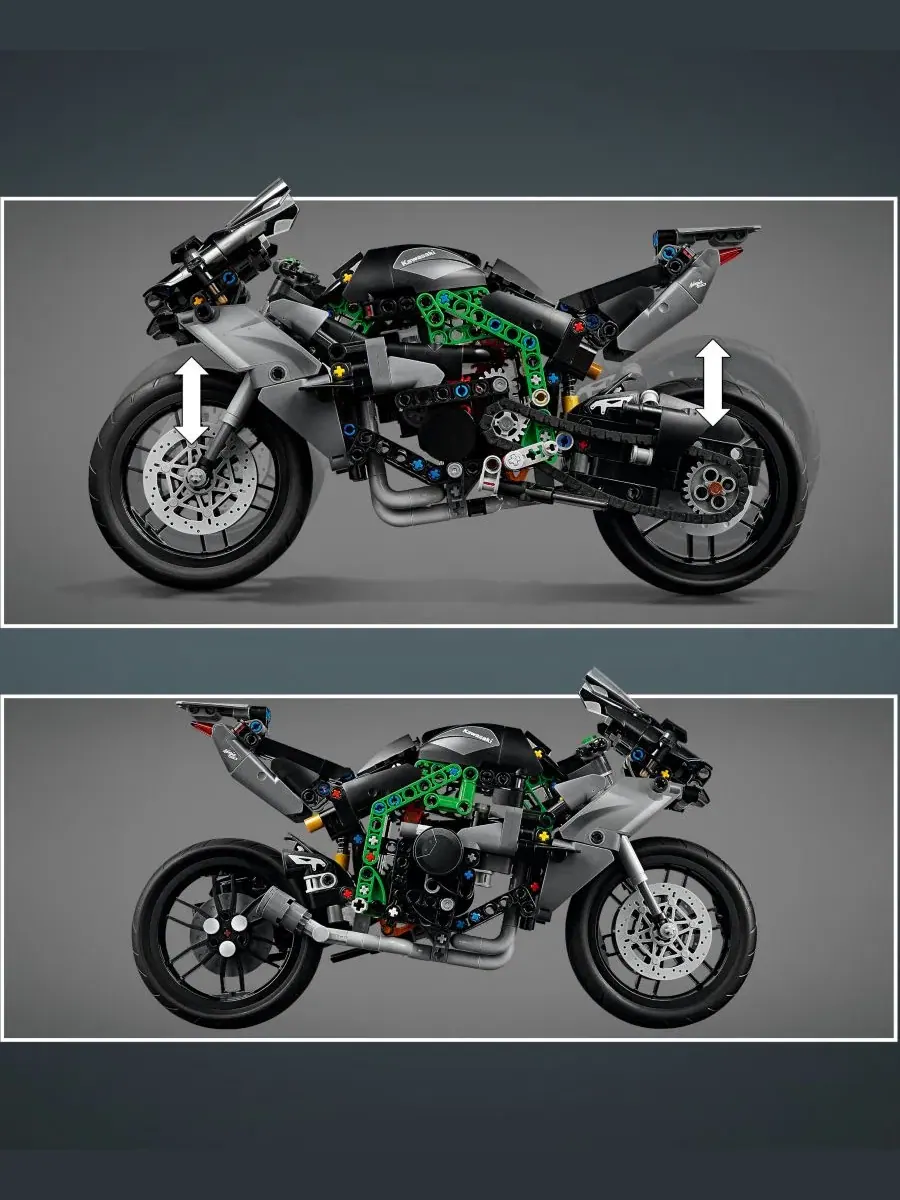 Конструктор LEGO Technic мотоцикл Kawasaki Ninja H2R, 643 детали — изображение 6 из 11, мульти