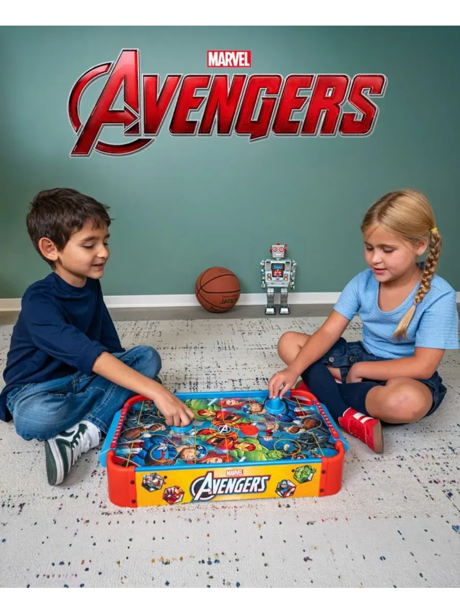 Настольный аэрохоккей Avengers Electronic Tabletop Air Hockey Wood World Tech Toys — изображение 4 из 8, нет цвета