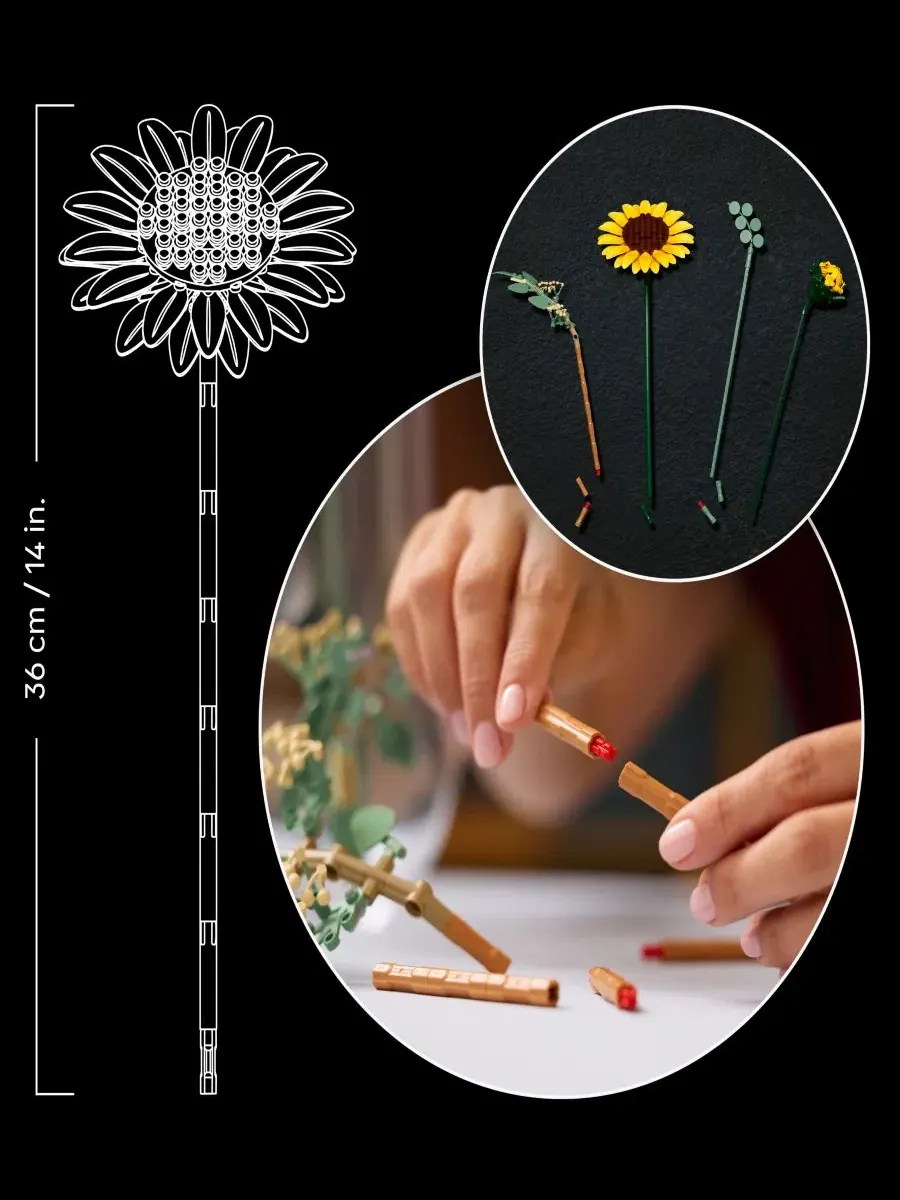 Конструктор «Букет подсолнухов» от Botanicals, 11502 Lego — изображение 6 из 7, нет цвета