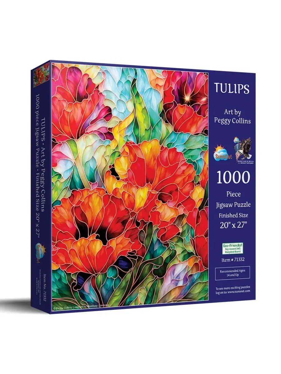 Пазл «Тюльпаны» (1000 деталей) для взрослых Sunsout