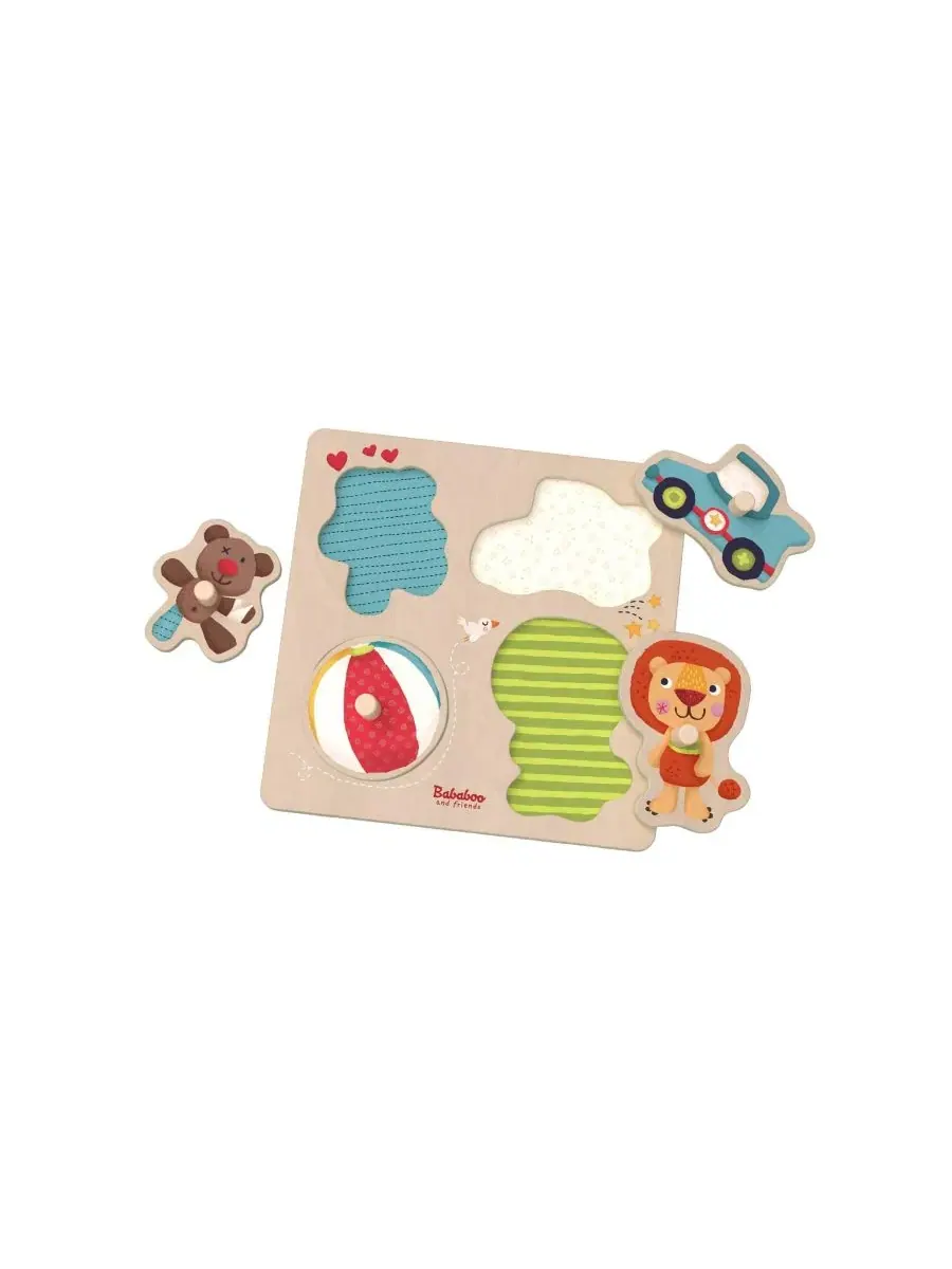 Развивающая игрушка-пазл Bababoo Lion Favorite Treasures Clutching Puzzle Bababoo and friends — мульти