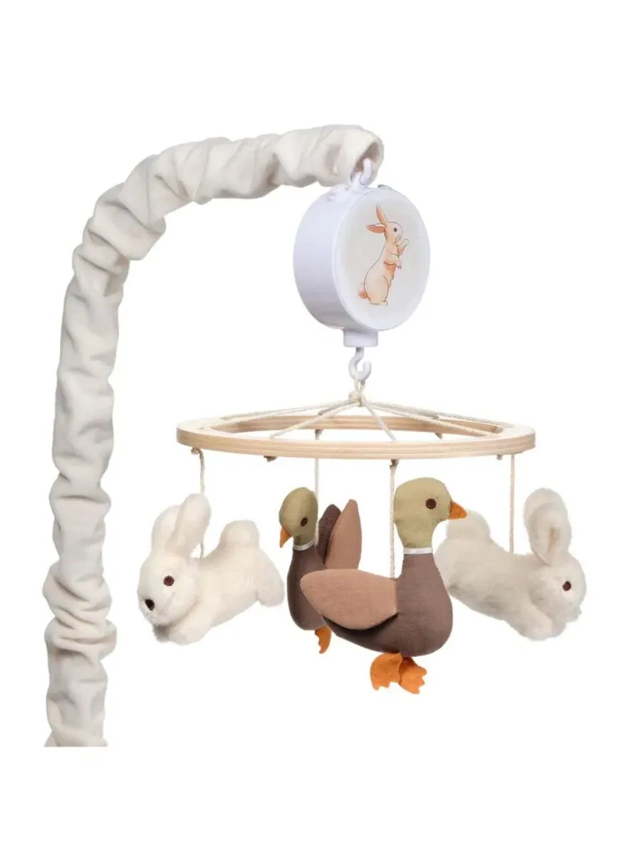 Музыкальный мобиль для детской кроватки Lambs and Ivy Signature Bunny Hop, игрушка-соска Lambs & Ivy