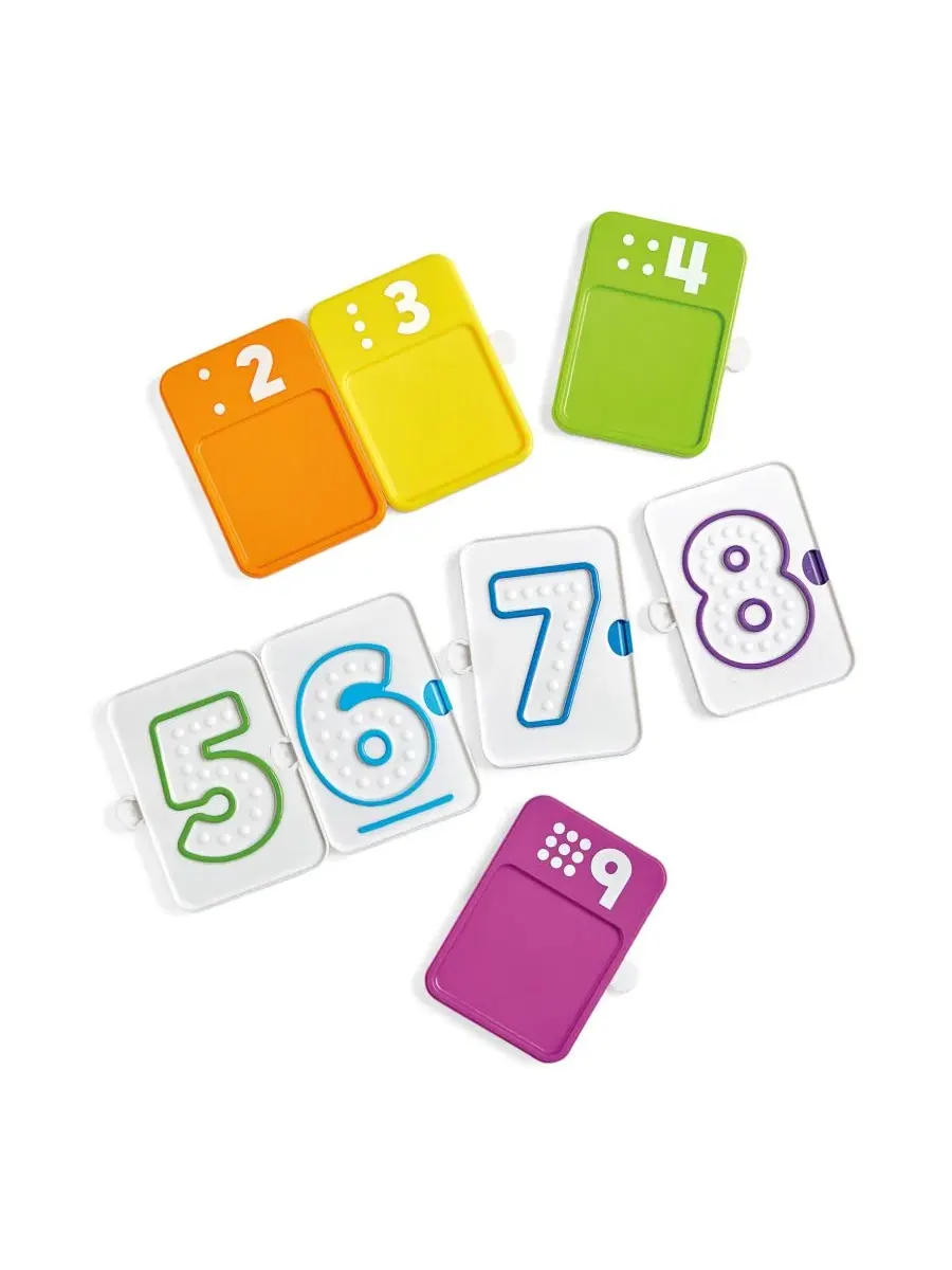 Набор сенсорных трафаретов для цифр Learning Resources Sensory Number Trays, 10 шт. — изображение 4 из 7, мульти