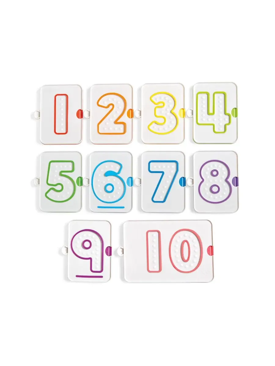 Набор сенсорных трафаретов для цифр Learning Resources Sensory Number Trays, 10 шт. — изображение 5 из 7, мульти