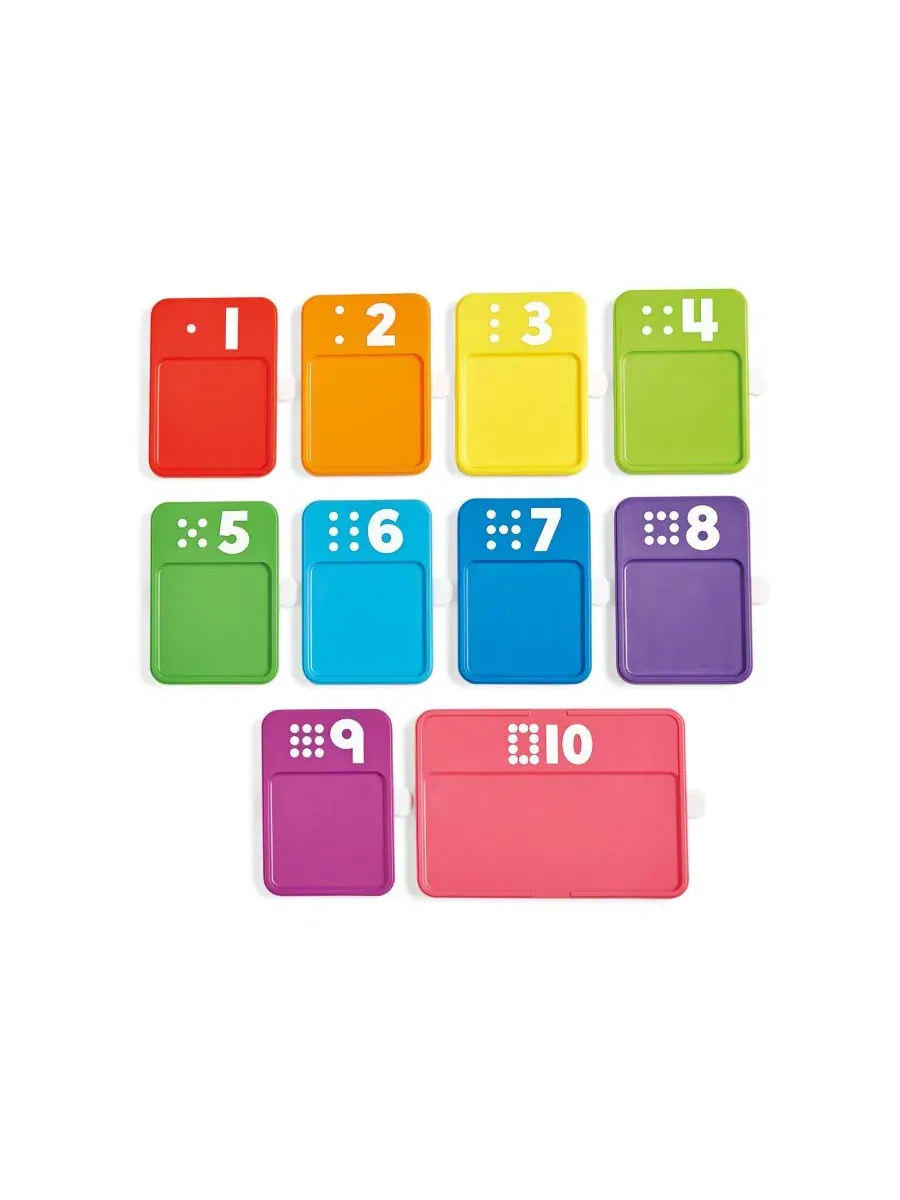 Набор сенсорных трафаретов для цифр Learning Resources Sensory Number Trays, 10 шт. — изображение 6 из 7, мульти