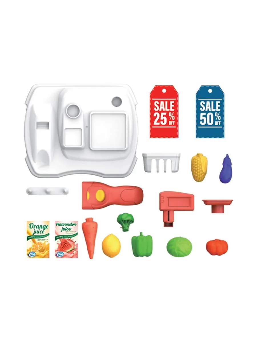 Игровой набор продуктов с кассой, 20 предметов, Grocery Luggage World Tech Toys — изображение 4 из 4, нет цвета