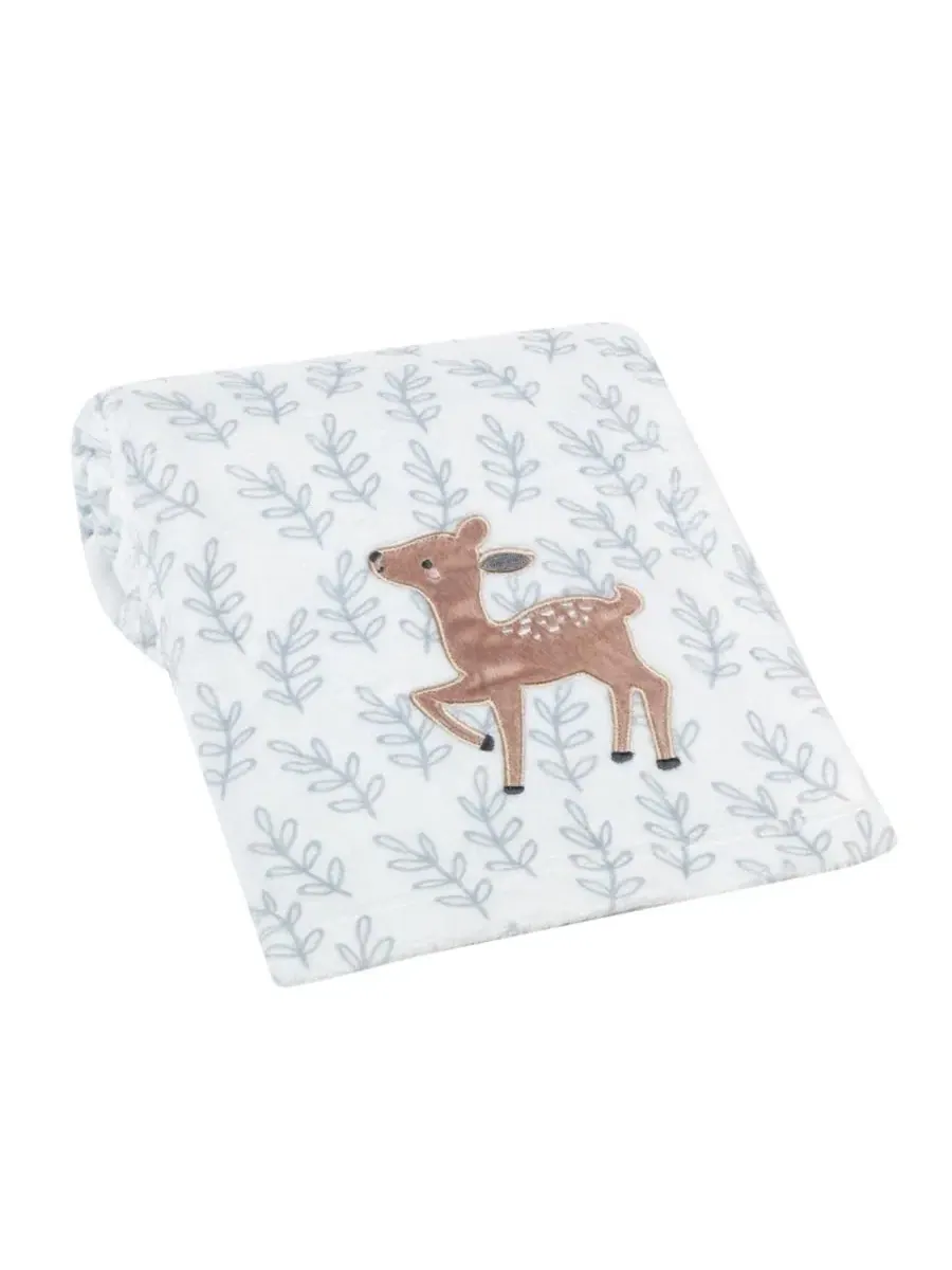 Серое одеяло Baby Deer Park Bedtime Originals — изображение 3 из 3, белый