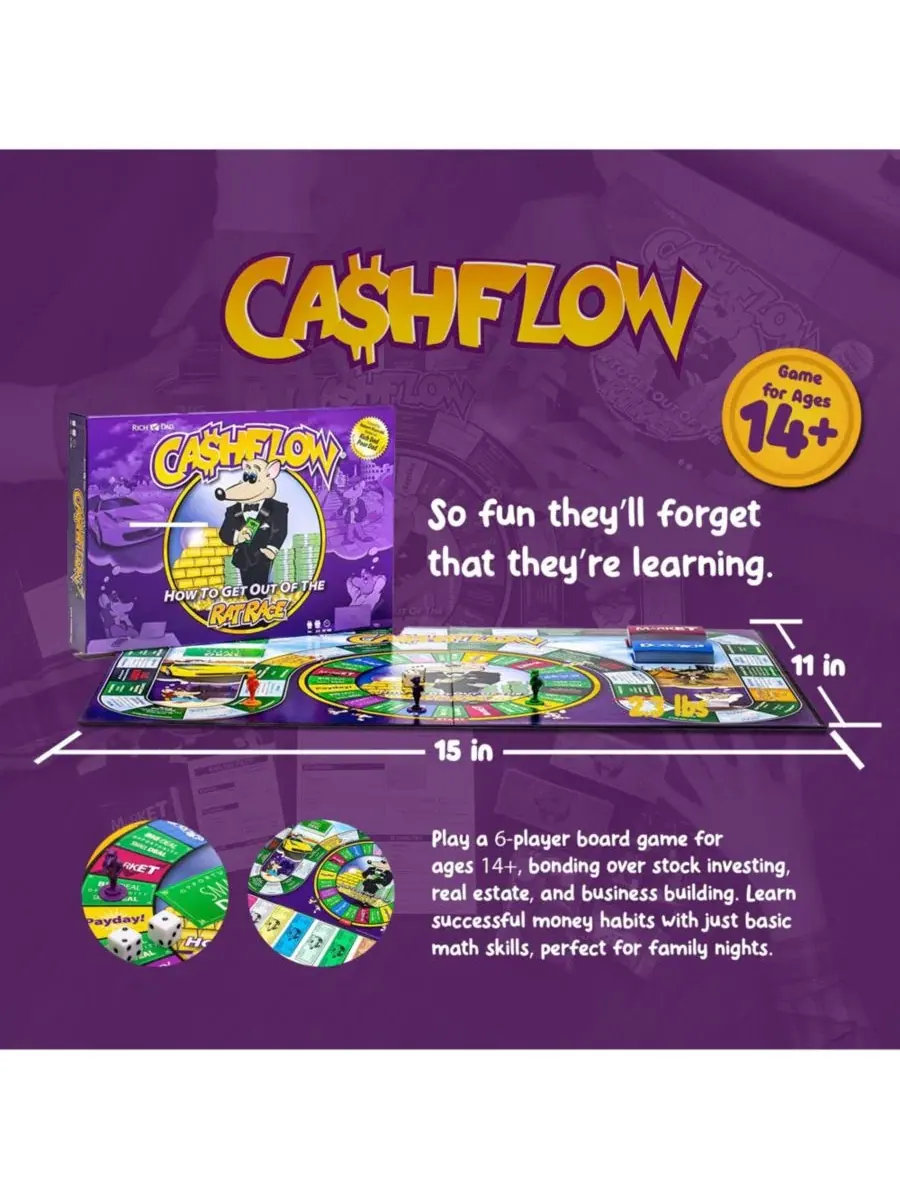 Настольная игра для обучения инвестициям и финансовой грамотности CASHFLOW Rich Dad — изображение 5 из 10, нет цвета