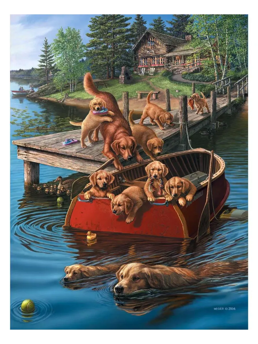 Пазл 300 деталей «Dog Paddle» SunsOut, Животные — изображение 3 из 5, нет цвета