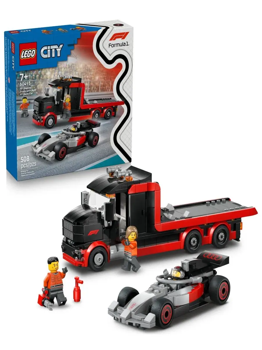Набор для сборки City Formula 1 Truck and Audi F1 Race Car Building Set, 60493 Lego