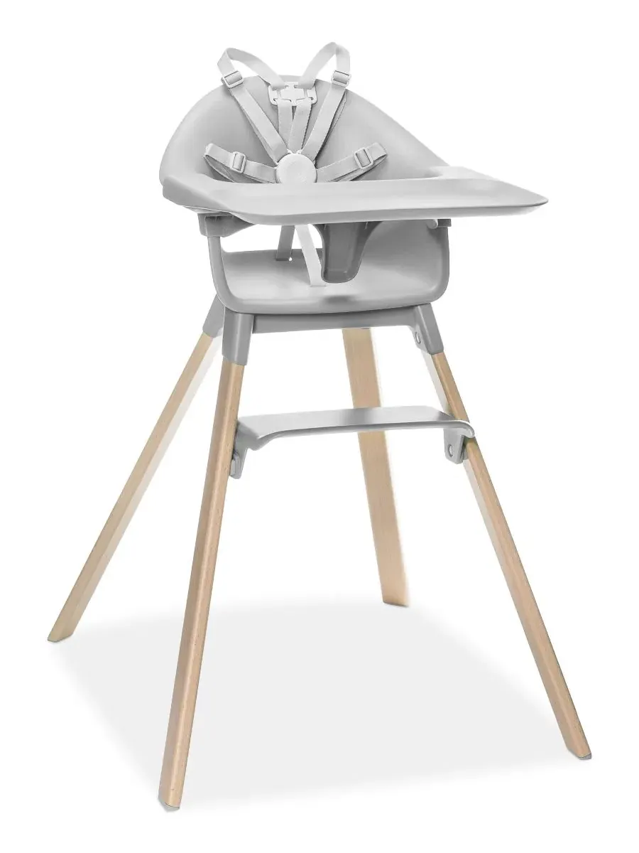 Детский стульчик для кормления Baby Click Stokke — серый