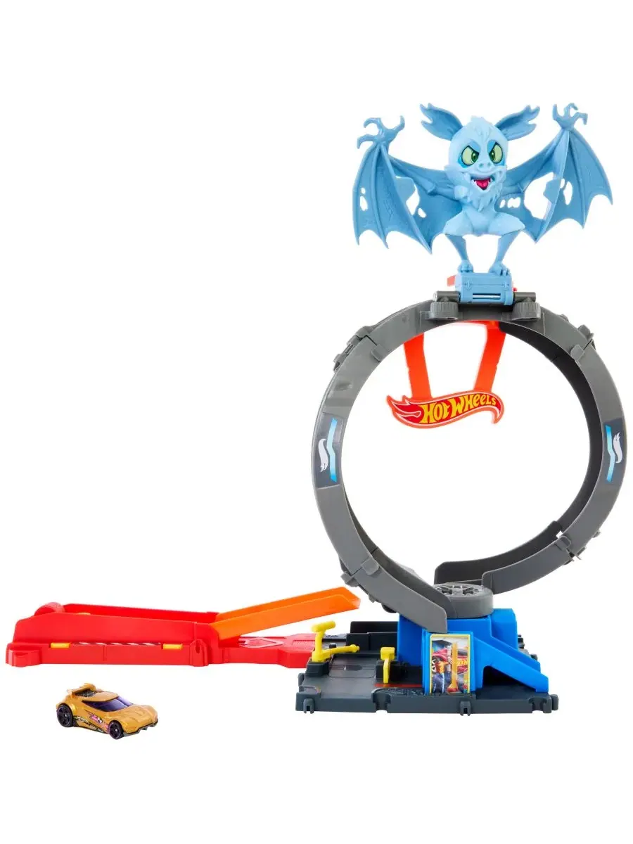 Игровой набор с петлей и атакой летучей мыши, модель City Bat Loop Attack Track Set Hot Wheels