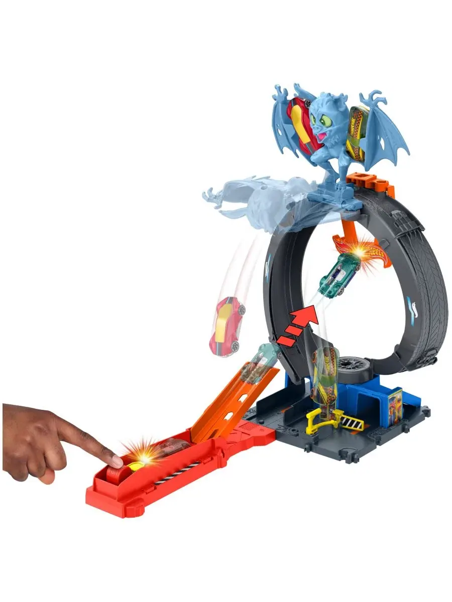 Игровой набор с петлей и атакой летучей мыши, модель City Bat Loop Attack Track Set Hot Wheels — изображение 2 из 6